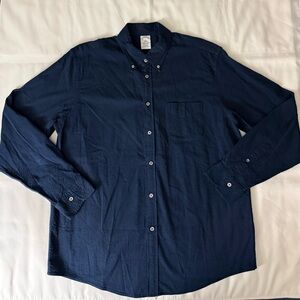 Brooks Brothers The Original Polo Shirt - Navy Blue Long Sleeve Button Down